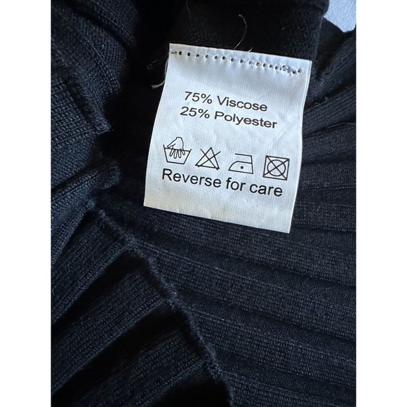 Belldini Sweater Cardigan Women Sz XL Black Full Zipper Rhinestones Stretch Knit - Picture 9 of 12